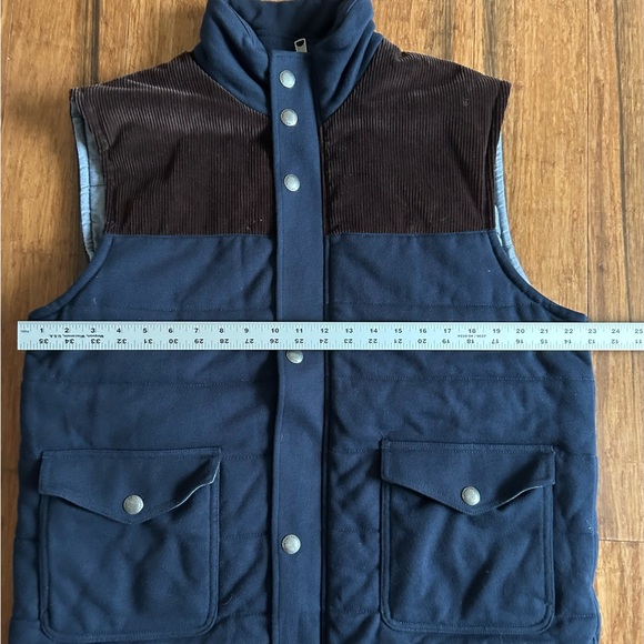 Men's Blue and Brown Vest - Picture 1 of 6